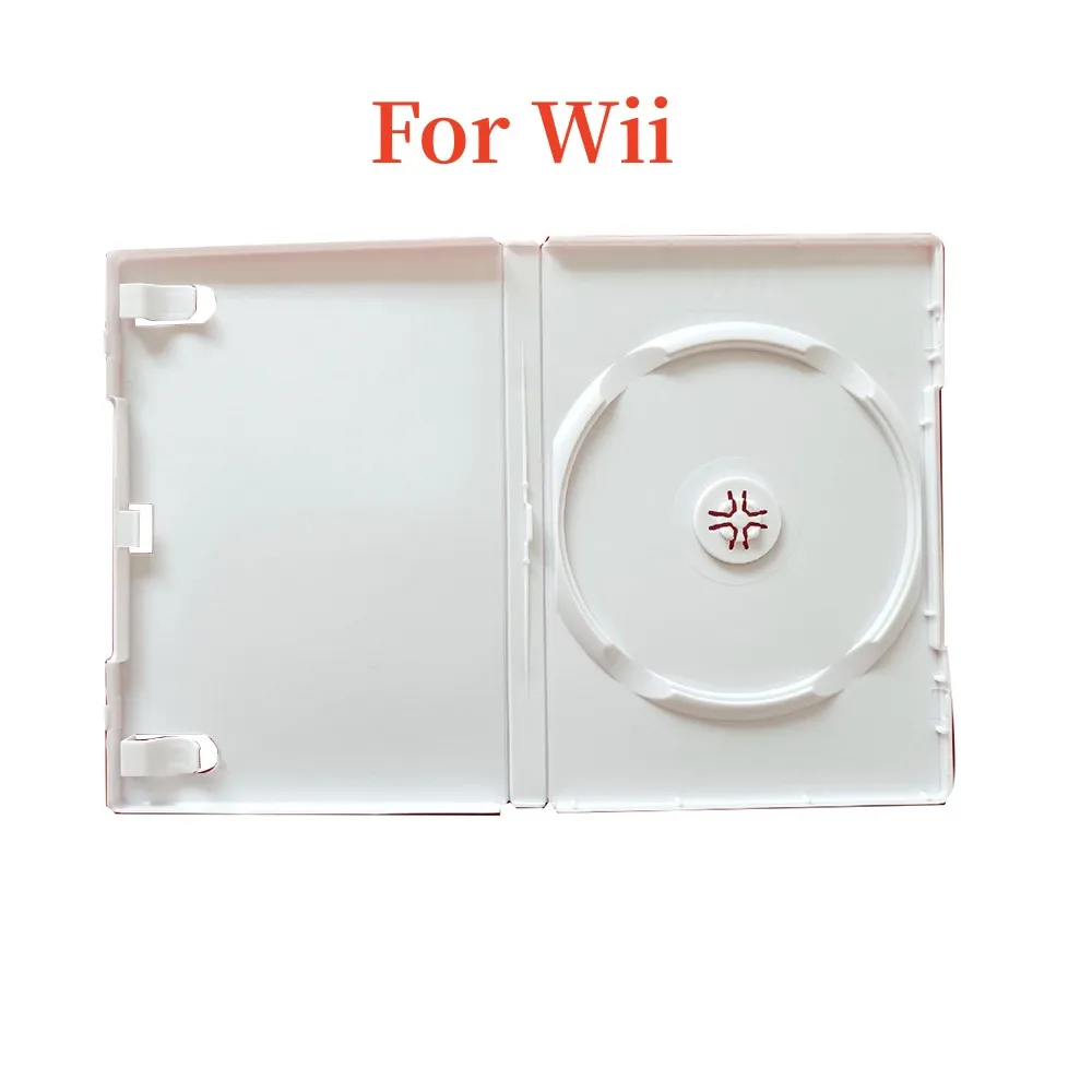 Caja de repuesto para juegos Wii, caja de embalaje de disco único, caja de almacenamiento de disco DVD, caja de almacenamiento de plástico PP, color blanco