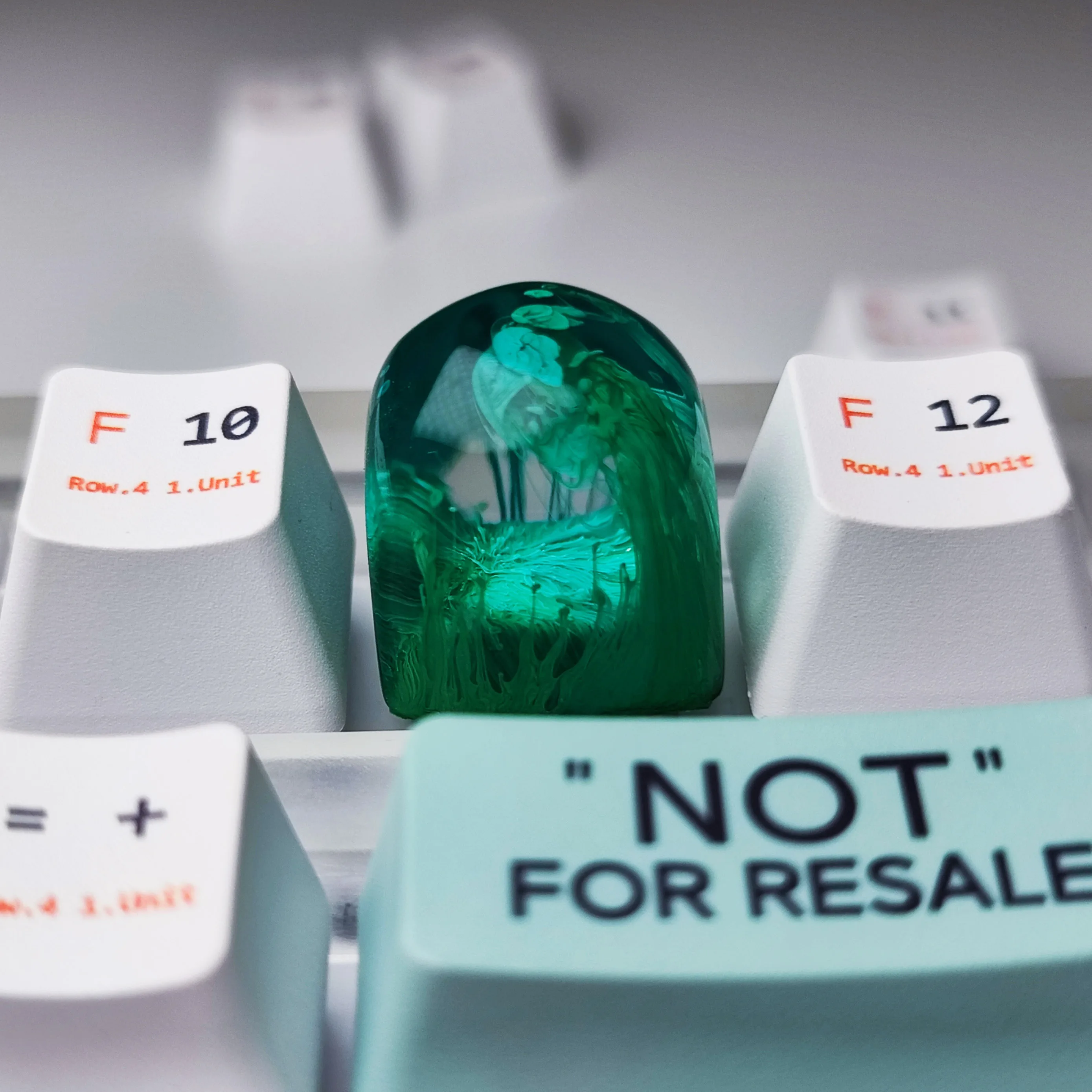 Dom Zen Pool 1u teclas artesanales de resina lujosa, teclado retroiluminado mecánico RGB, regalo para jugadores de PC, GK64, Anne Pro 2, RK878 - imagen 5