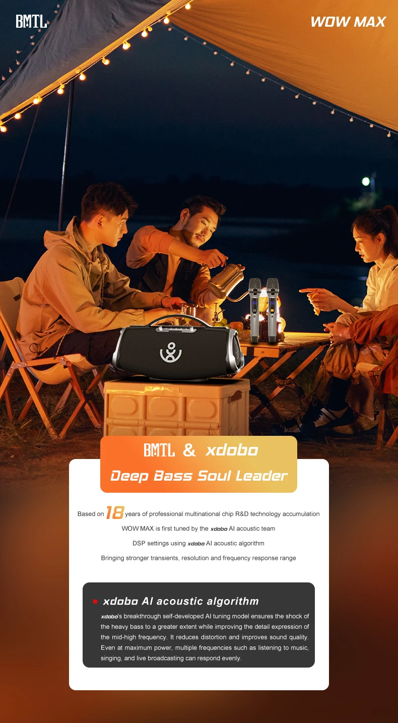 XDOBO Wow Max Professional Sounds System Blue Tooth Speakers Wireless Sub Woofer Portable Speaker Waterproof Stereos Deep Bass