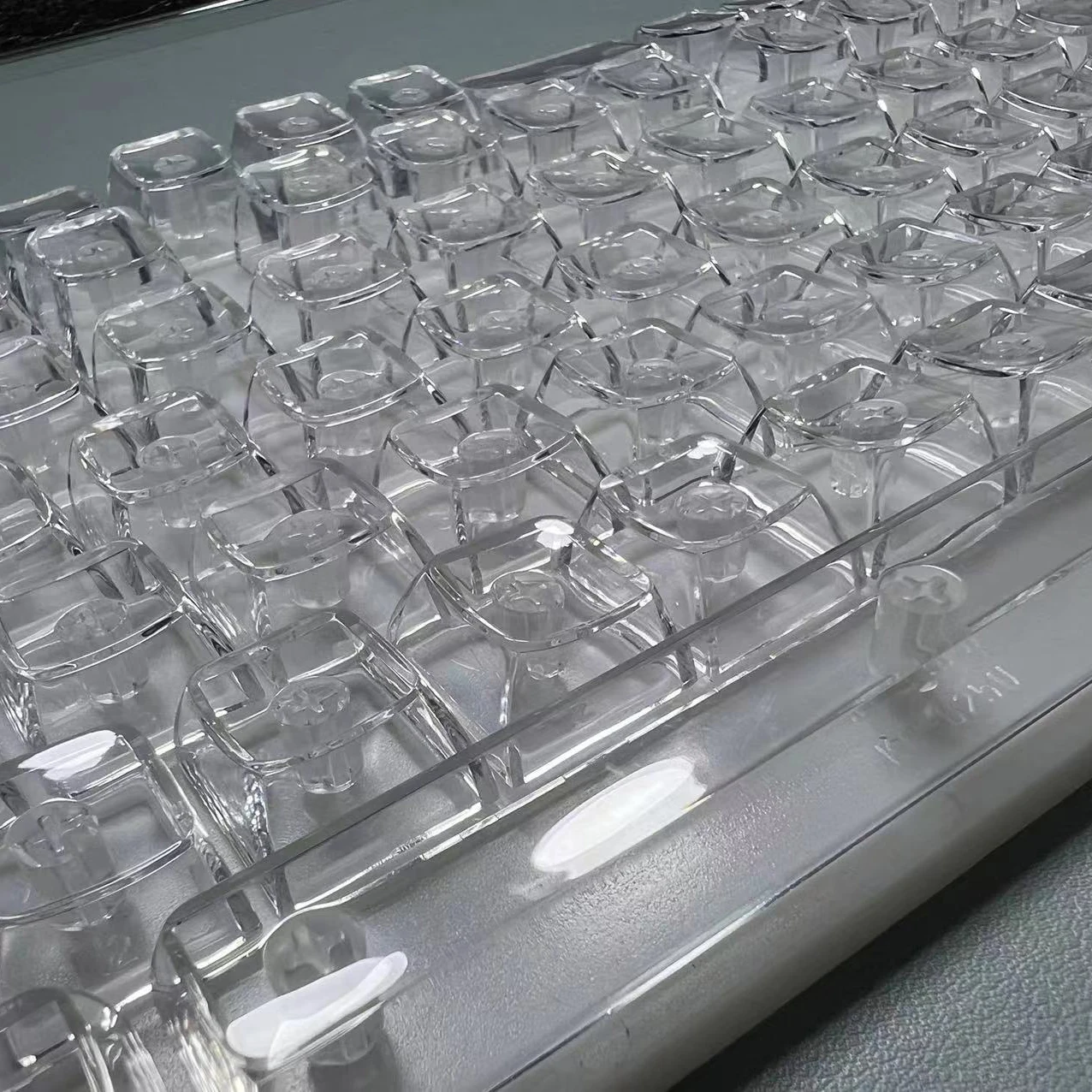 Teclas transparentes de cristal con perfil CBSA de 132 teclas para teclado mecánico MX Switch, teclas para juegos retroiluminadas en blanco, personalizadas, GK61 - imagen 4