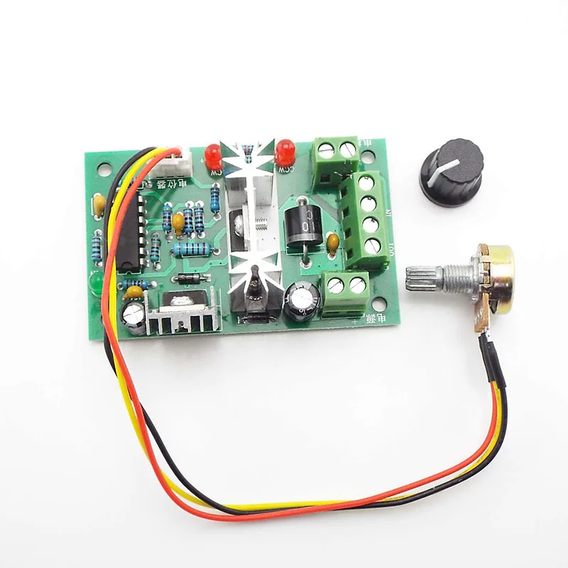 Controlador de velocidad del Motor DC 6V-30V CCM6N PWM 12V DC 6A 12V 24v controladores de interruptor de inversión positiva tamaño Mini - imagen 5