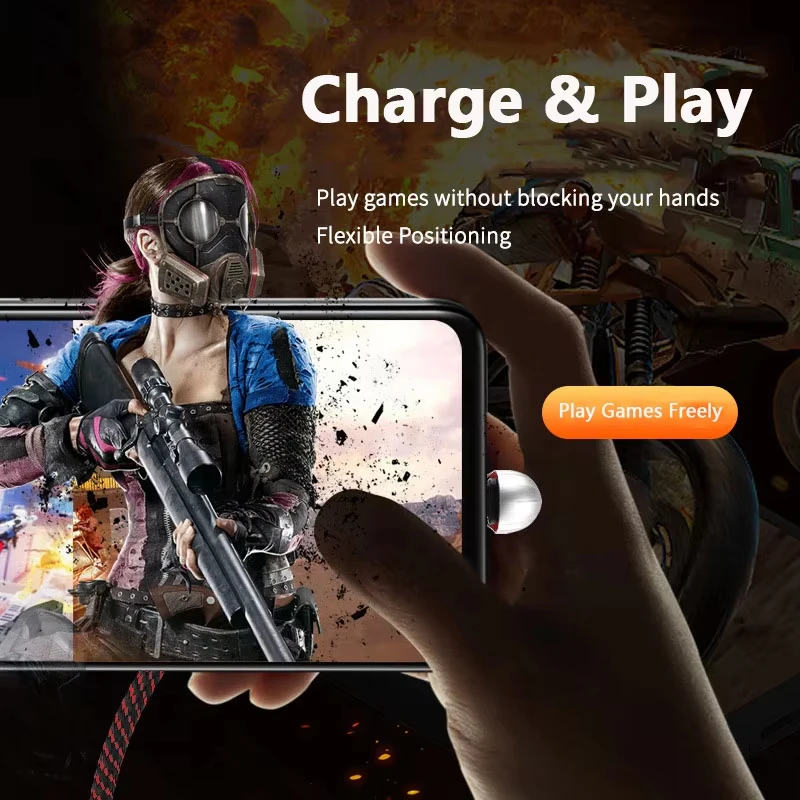 Cable USB tipo C NNBILI de 66 W para Huawei P40 6A 180 ° Cable de carga rápida en ángulo para iphone 17 16 Switch Xiaomi Cable USB C en forma de U - imagen 4