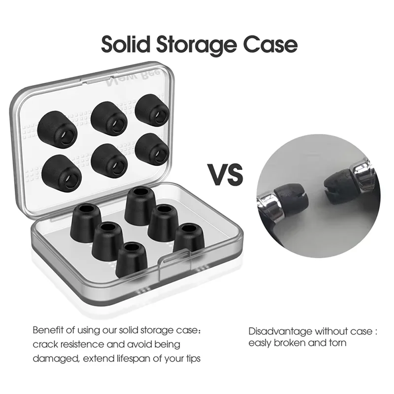 Nuevas y cómodas almohadillas para los oídos de espuma viscoelástica con aislamiento de ruido, orejeras de silicona para auriculares KZ, accesorios - imagen 4