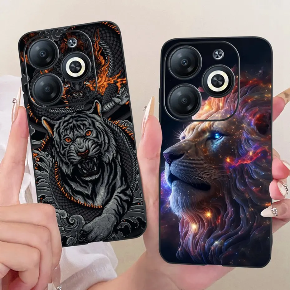 Funda de teléfono con estampado bonito 2025 para Infinix Smart 8, fundas blandas de silicona negra para Infinix Smart8 8 Pro X6525 X6525B, fundas para parachoques - imagen 4