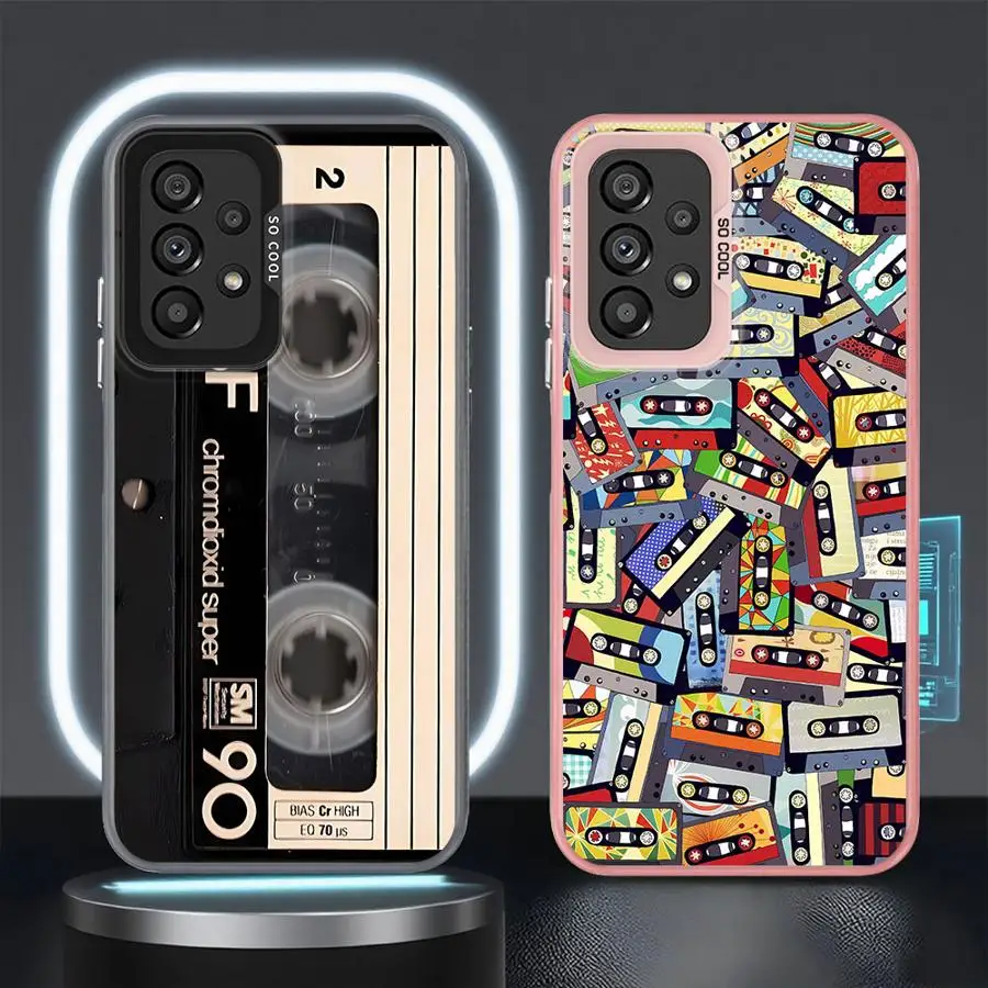 Funda de teléfono con patrón de cinta de la suerte para Samsung Galaxy A54 A55 A72 A53 A26 A36 A71 A35 A52 A73 A51 A56 funda suave - imagen 3