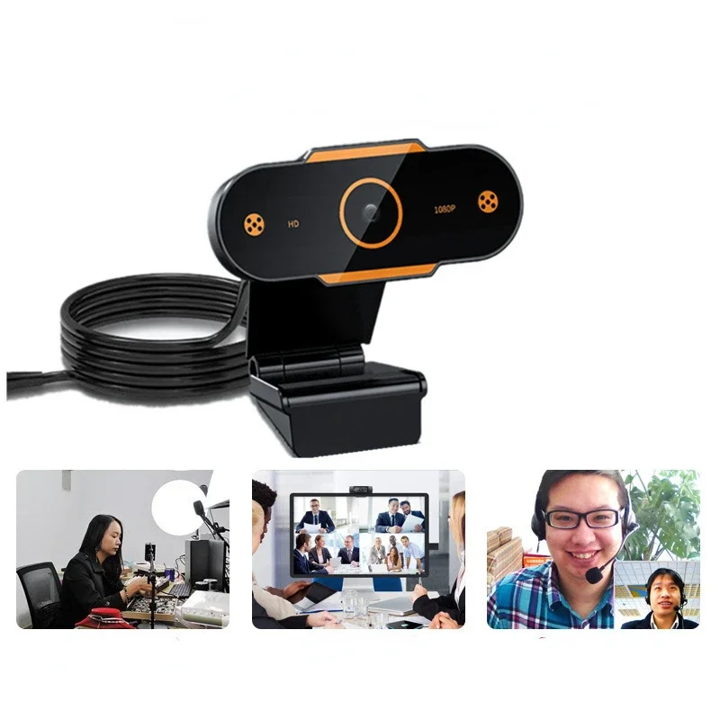 Cámara web para computadora HD 1080P Webcast Video Chat Tablet Cámara web USB Micrófono incorporado Radio clara Se puede utilizar para reuniones de empresa - imagen 3