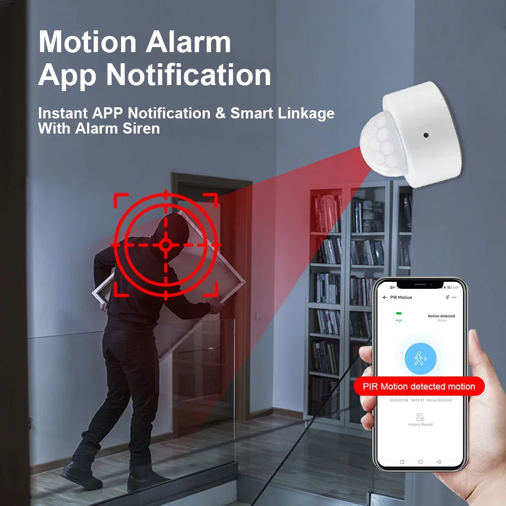 EWelink Zigbee 3,0 Sensor de movimiento Pir inteligente movimiento cuerpo humano Detector infrarrojo Sensor de alarma de seguridad funciona con asistente de hogar - imagen 2