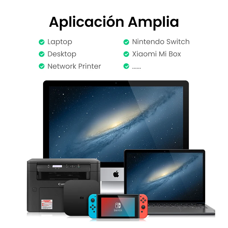 UGREEN Adaptador USB Ethernet 1000/100Mbps USB3.0/2,0 a RJ45 Lan para ordenador portátil Windows Xiaomi Mi Box Tarjeta de red Nintendo Switch - imagen 5