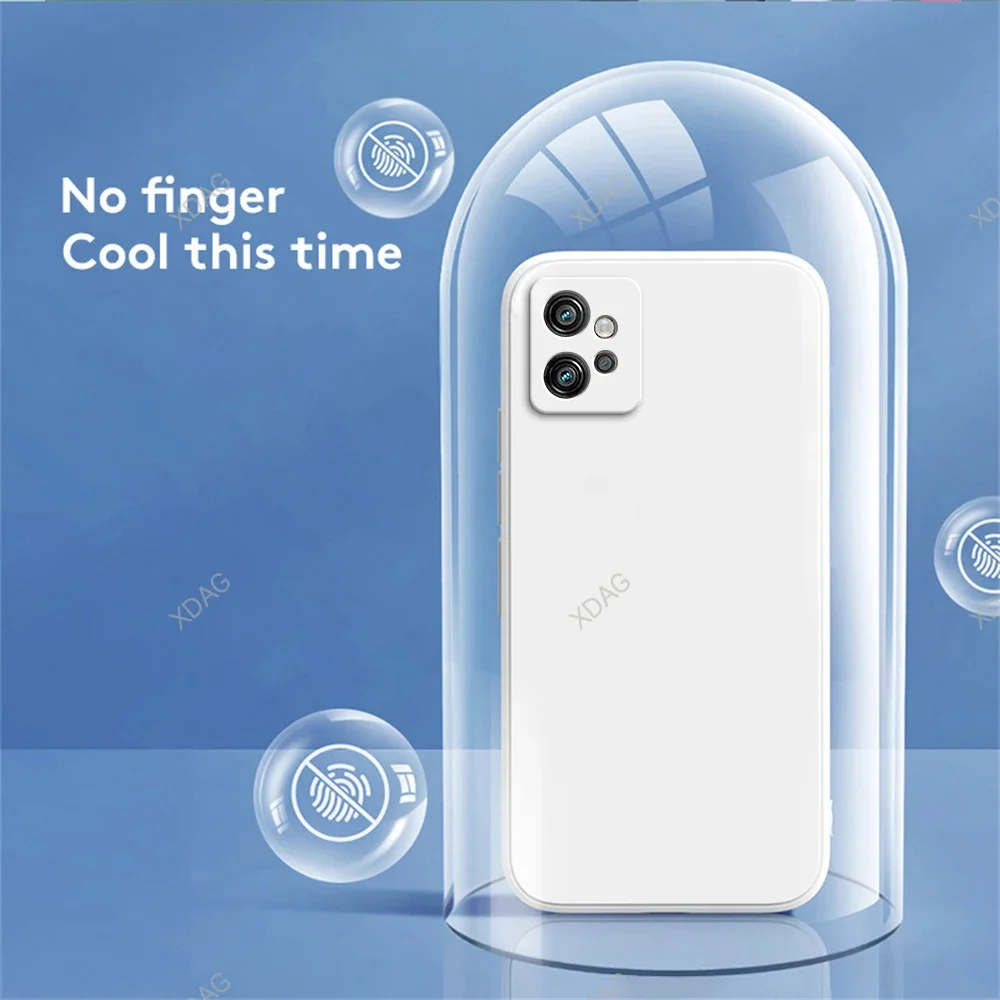 Funda blanda original para Motorola Moto G32 6.5" XT2235-2 XT2235-3 Coque Protección de cámara Cubierta de silicona líquida cuadrada a prueba de golpes - imagen 3