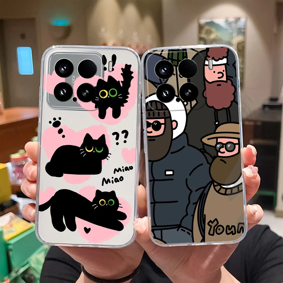 Funda transparente para Xiaomi 15 Pro, fundas de teléfono transparentes suaves de arcoíris para Mi15 15Pro, parachoques de silicona delgado, regalo creativo - imagen 4