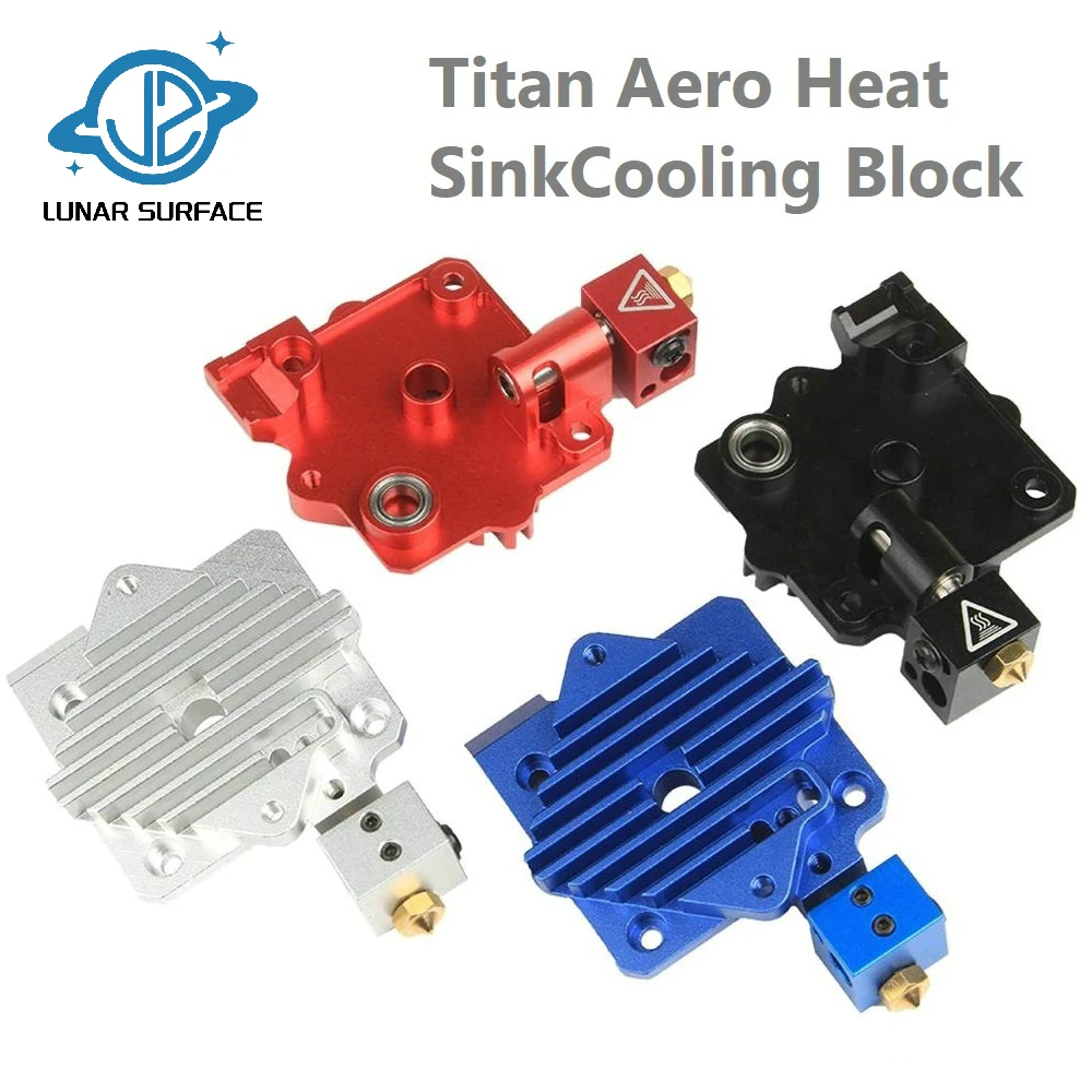 Piezas de impresora LS-3D Titan Aero, disipador de calor, bloque de refrigeración, extrusora V6, radiador Hotend de corto alcance de 1,75mm para impresora 3D, j-head