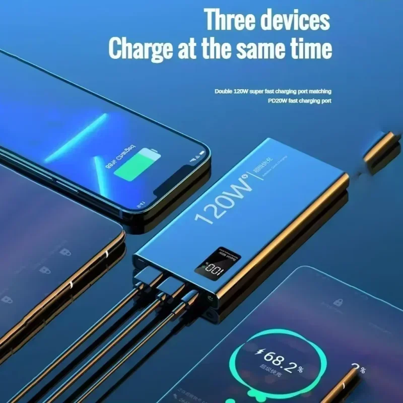 OnePlus 120W PowerBank 50000mAh carga súper rápida de alta capacidad pantalla Digital LED cargador de batería portátil para iPhone Samsung - imagen 5