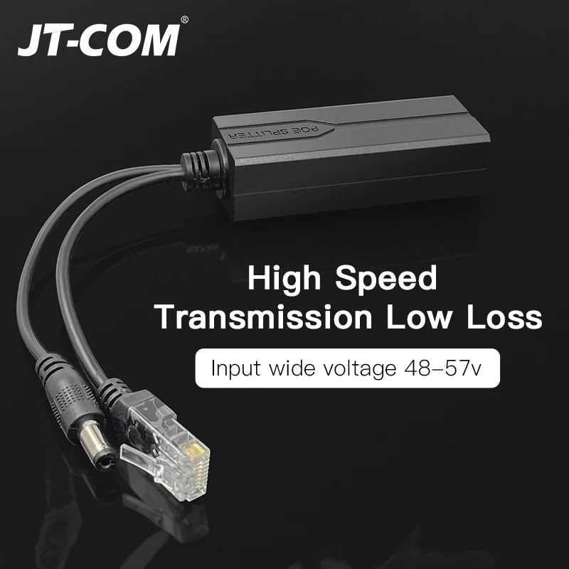 Divisor POE estándar 48V a 5V 12V 1.2A 2A Micro USB tpye-C 100M/1000M fuente de alimentación del inyector de cámara POE para Huawei Hikvision - imagen 2