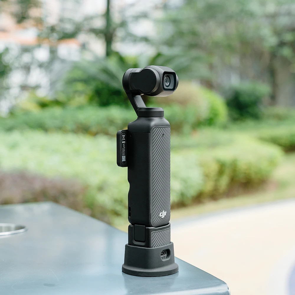 Base de escritorio de silicona negra para cámara de acción DJI Osmo Pocket 3, Base de extensión fija antideslizante, accesorio de montaje de cardán - imagen 4