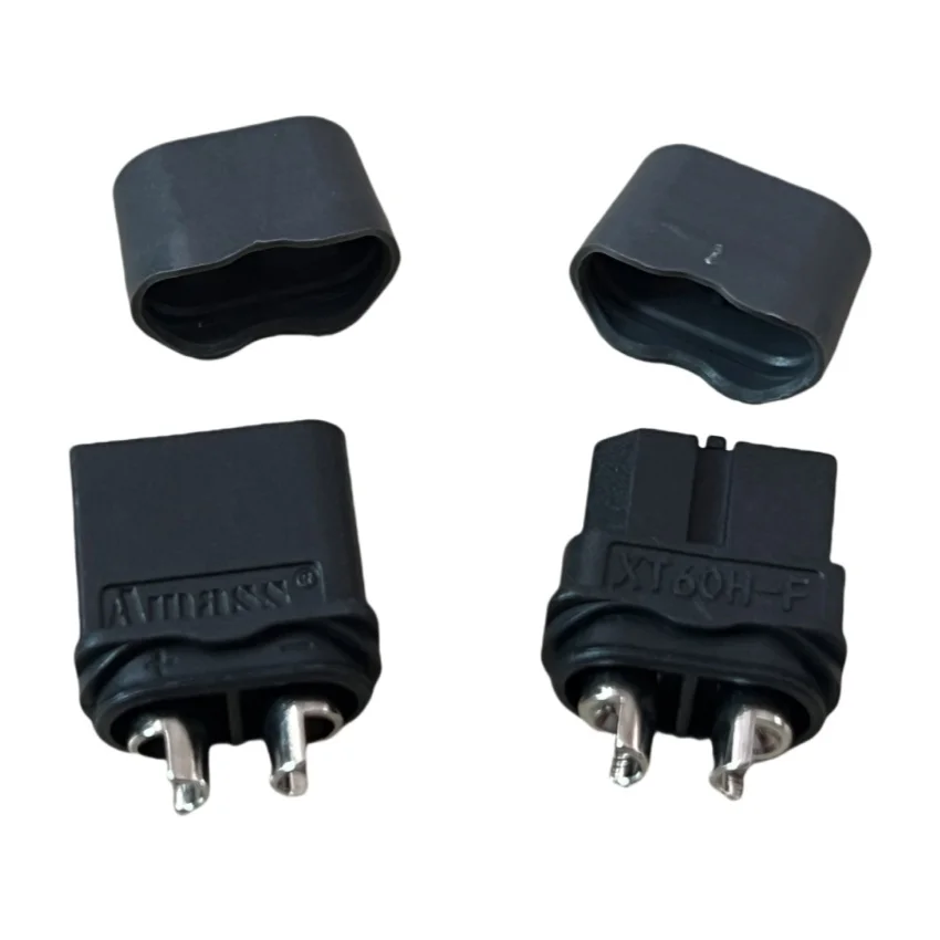 10 Uds. AMASS XT60H (actualización XT60) conectores niquelados tipo bala macho hembra enchufes de alimentación con funda para piezas RC - imagen 3