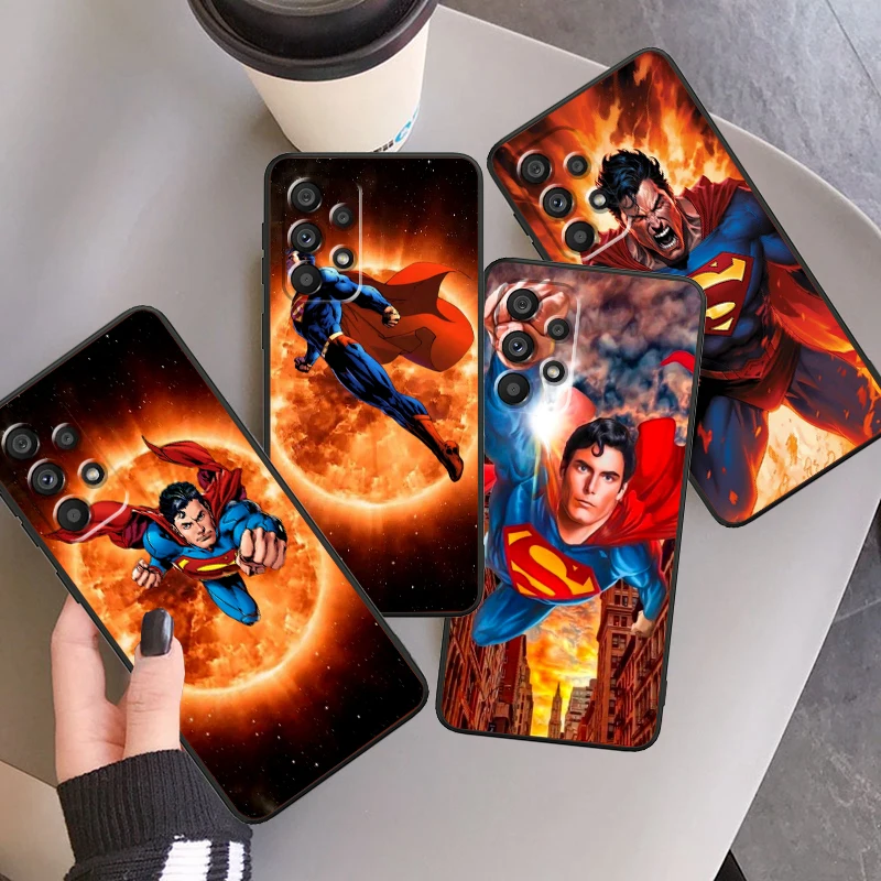 S-supermanos arte Popular fresco para Samsung A53 A52 A33 A32 A51 A71 A21S A13 A73 A55 A22 A23 A35 A72 A54 A12 5G cubierta negra