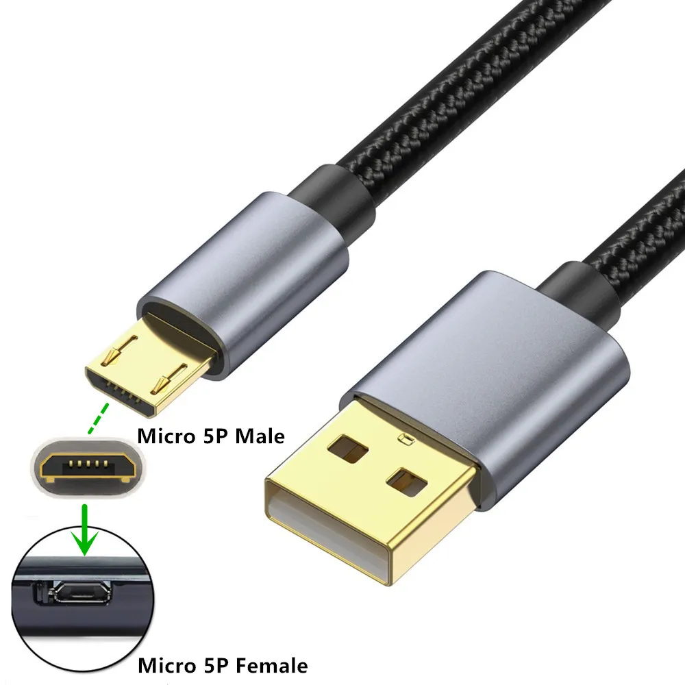 Cable USB a Micro USB de carga rápida para Samsung Xiaomi Huawei Realme OPPO Android teléfono móvil Cable de datos USB 0,5 3M 5m 10m - imagen 3