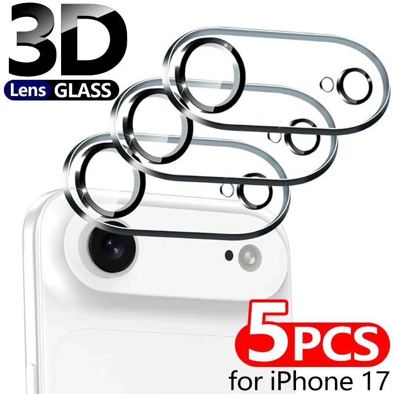 1-5 uds Protector de lente de cámara para iPhone 17 17Air 17Pro Max lente de cámara HD 9H películas protectoras de vidrio templado para iPhone17 17PM
