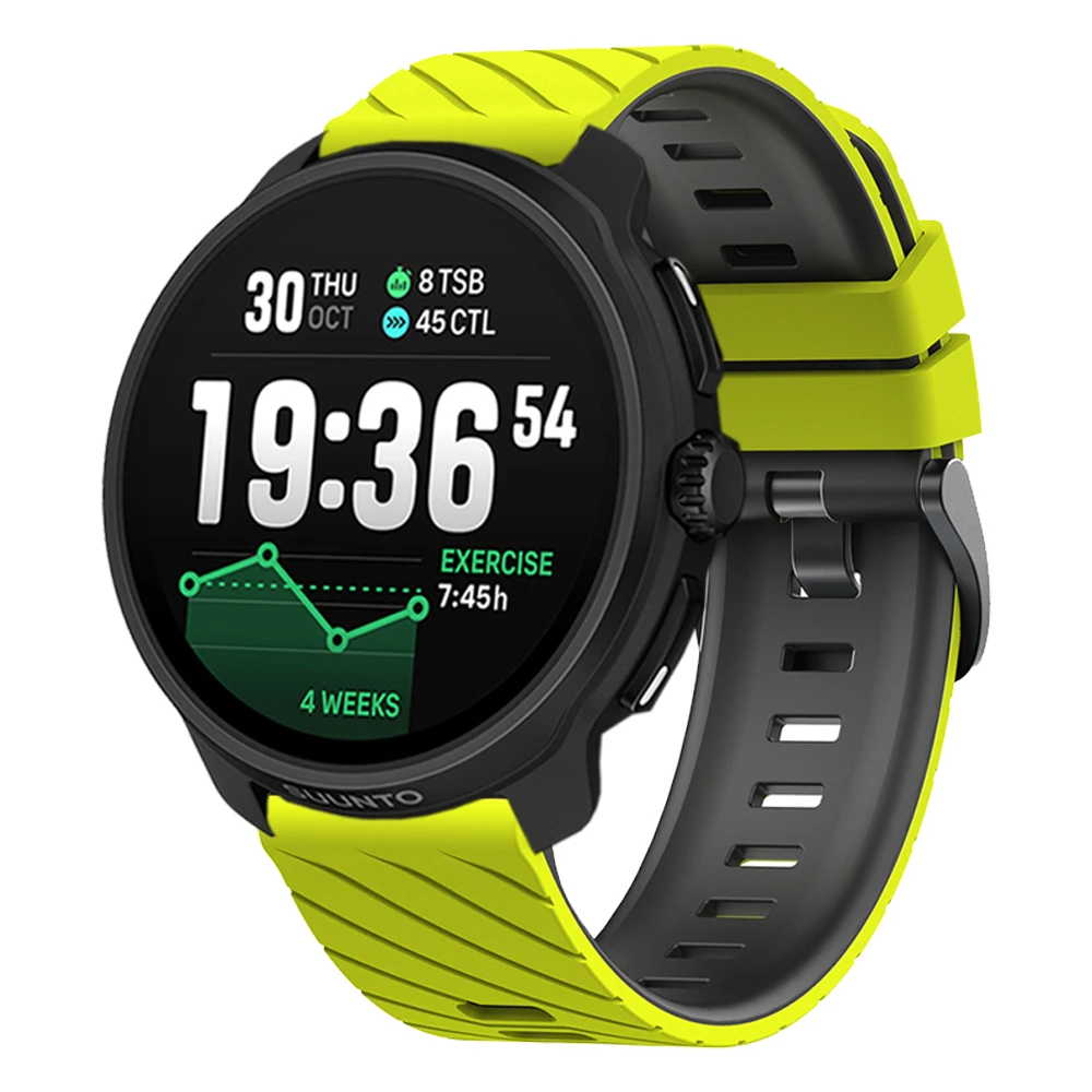 Correa de silicona para SUUNTO 9 PEAK PRO/DLC VERTICAL OCEAN RUN RACE S/2 Correa deportiva de 22mm para Polar Vantage M M2 M3 Correa suave - imagen 2