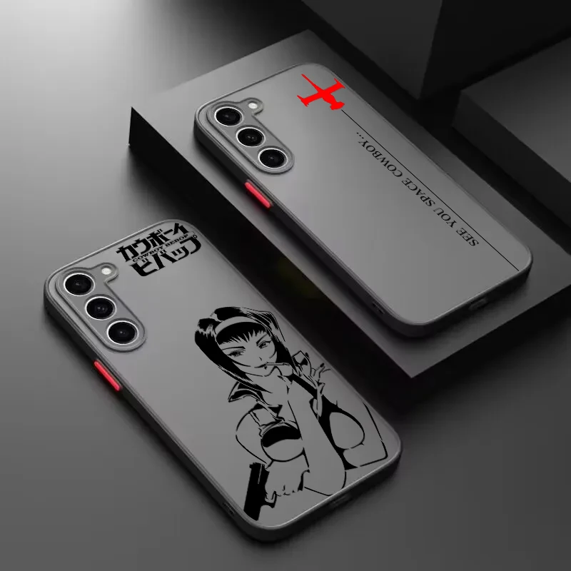 Anime Cowboy Bebop para Samsung S24, S23, S22, S21 Ultra, S20 FE, Note 20 Lite Plus, funda translúcida esmerilada para teléfono - imagen 2