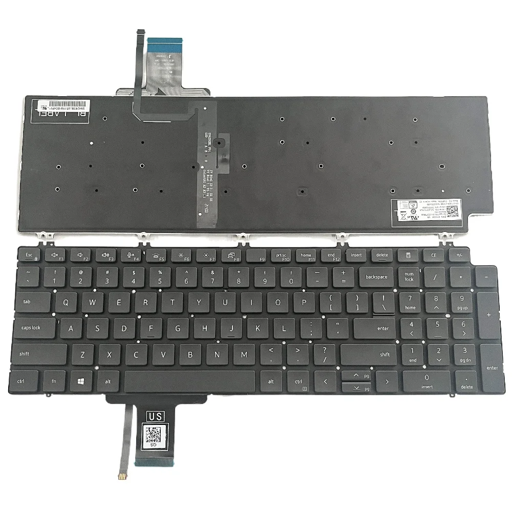 Teclado para portátil Dell Precision 7560 7750 7770 7550 7760, EE. UU.
