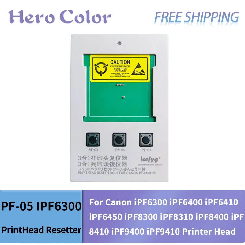 Reiniciador del cabezal de impresión PF-50 para Canon iPF6300 iPF6400 iPF6410 iPF6450 iPF8300 iPF8310 iPF8400 iPF8410 iPF9400 iPF9410