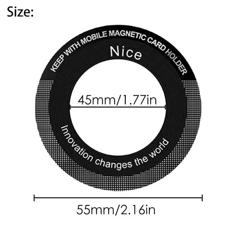 Anillo de placa de Metal magnético Universal para cargador inalámbrico Magsafe, pegatina de hoja de hierro, soporte magnético para teléfono de coche, Mini pegatina - imagen 5