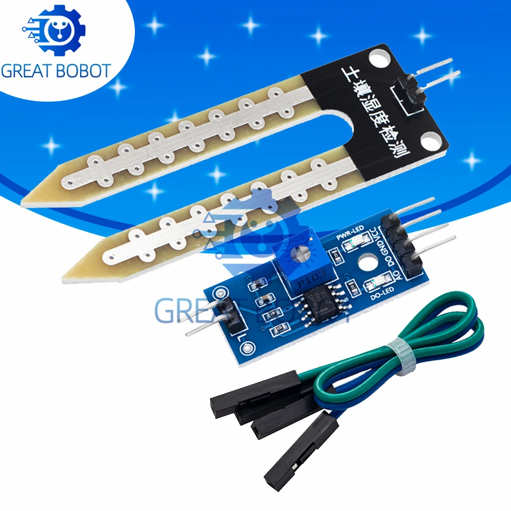 ¡Higrómetro de humedad del suelo BS Smart Electronics! Módulo sensor de humedad de detección para Arduino, robot de bricolaje y coche inteligente