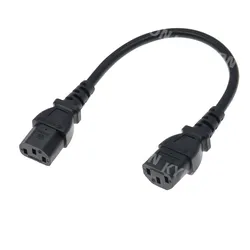 Cable Extensión Alimentación IEC C13 Hembra-Hembra 10A 250V 1mm²
