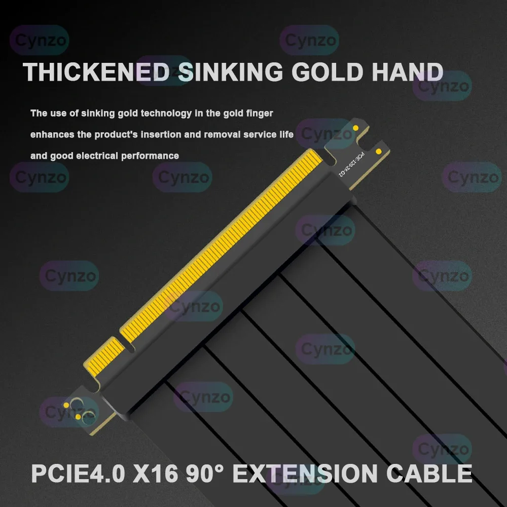 Cable de extensión de tarjeta gráfica PCIE4.0 Instalación vertical 90 °   Elevador de conexión X16 de velocidad completa no destructivo para chasis ATX - imagen 4