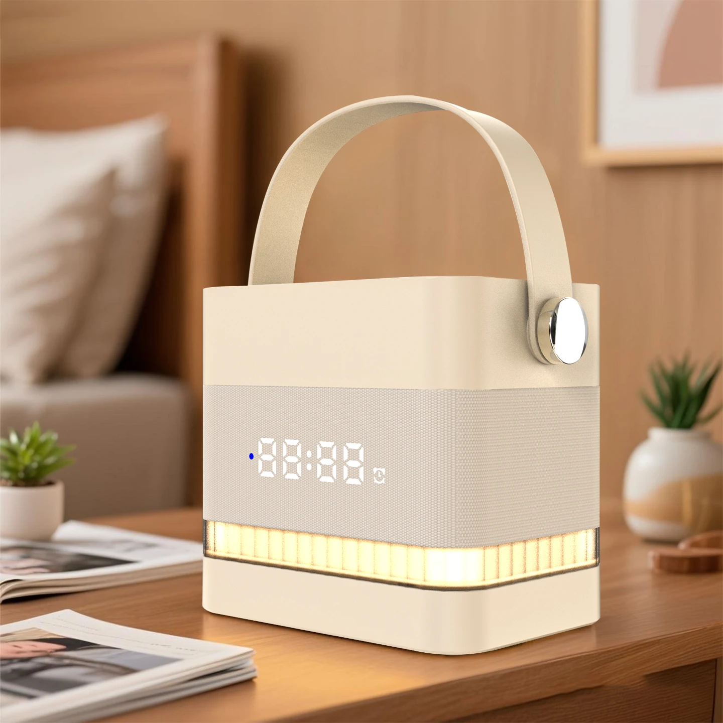 Altavoz despertador con luz inteligente 3 en 1, máquina de ruido blanco, dispositivo para dormir, electrodoméstico para dormitorio, despertador, caja Bluetooth, novedad de 2025