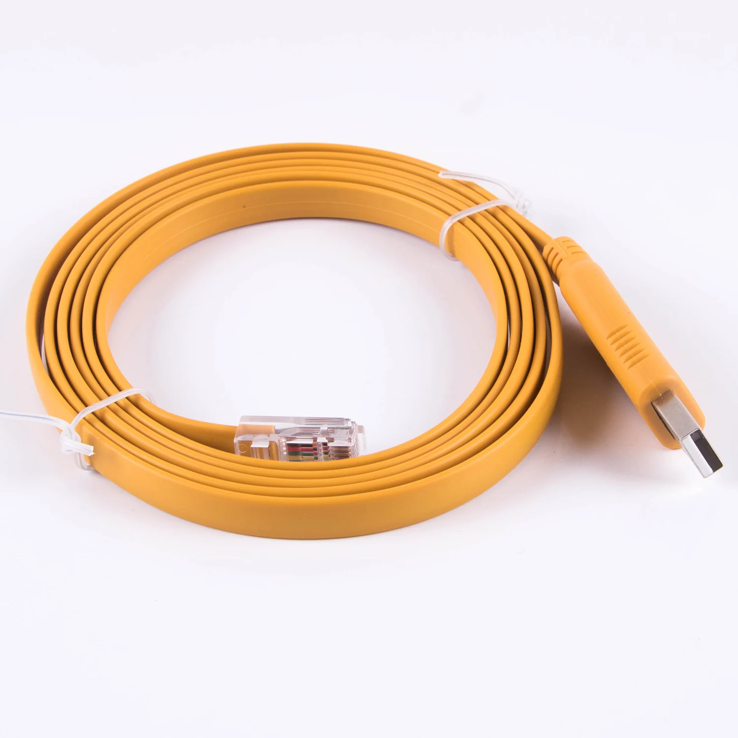 Cable Consola USB RJ45 Adaptador Serie RS232 Enrutador RJ45 8P8C Convertidor Cables Control USB 1.5M 3M 5M Amarillo - Vista principal del producto