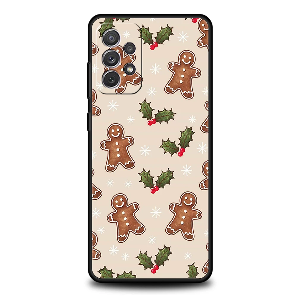 Funda de teléfono para Samsung A15 A13 A35 A55 A51 A71 A41 A31 A21S A03S A05 A17 A23 A25 A33 A53 A73 5G A07 4G cubierta de dibujos animados de Navidad - imagen 3