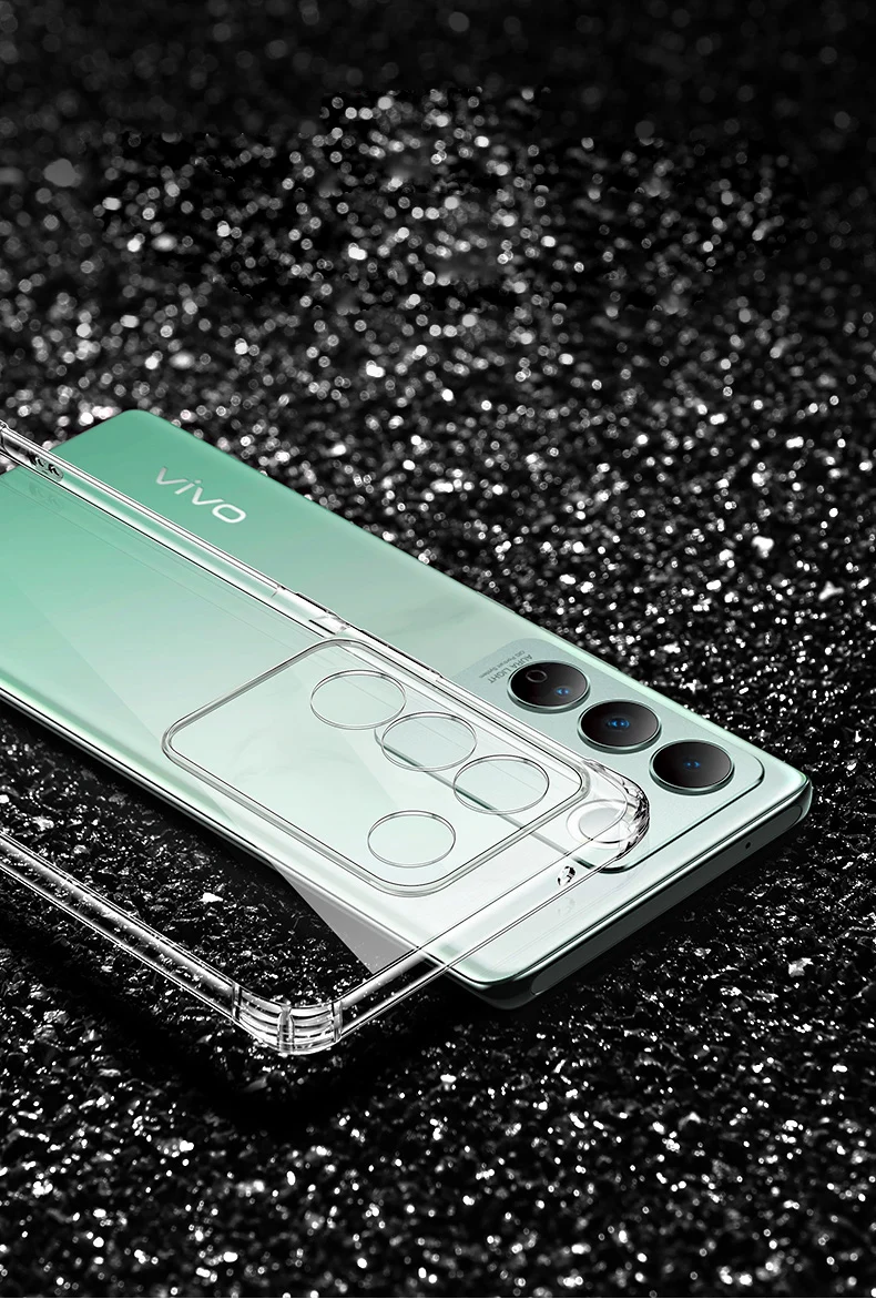 Funda para VIVO V27 Pro, protector de esquina reforzada, suave, TPU, transparente, a prueba de golpes, para VIVO V27E Couqe - imagen 4