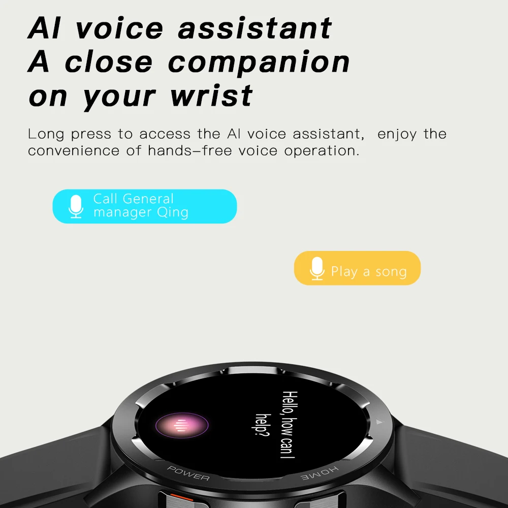 Reloj inteligente para hombre, llamada de diente azul, asistente de voz NFC, reproducción de música, temperatura, frecuencia cardíaca, prueba de oxígeno en sangre, reloj inteligente deportivo - imagen 4