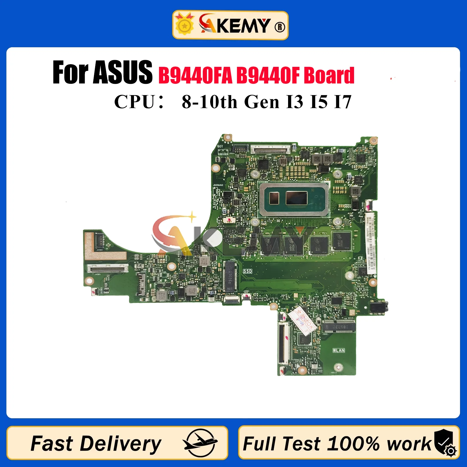 Placa base para ordenador portátil B9440FA para ASUS ExpertBook B9440F B9440FA placa base para portátil con CPU I3 I5 I7 100% pruebas OK envío rápido