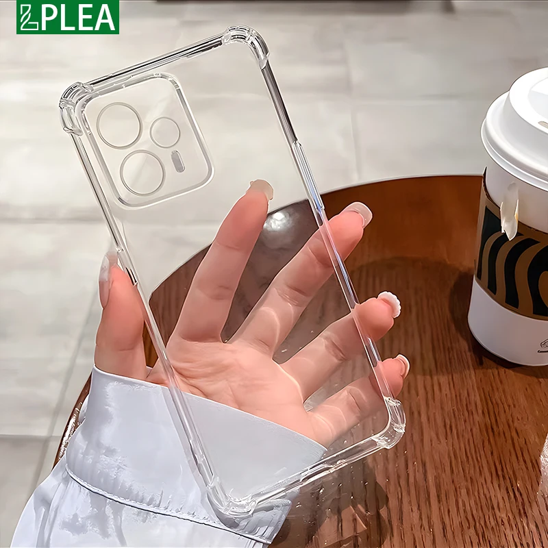 Funda de teléfono transparente a prueba de golpes, carcasa de silicona Original de lujo para Xiaomi Poco X5, F5 Pro, X4, F4, GT, F3, X3, NFT, M3, M4 Pro, accesorios - imagen 2