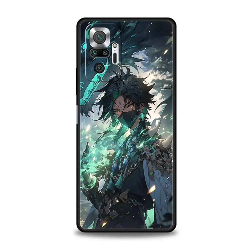 Handy hülle für Xiaomi Redmi Note 13 12 5g 9s 9 8 10 11 Pro 9t 13c 12c 10c 9c 9a 7 Pro Softcover Genshin Impact Dragon Genshin - imagen 3