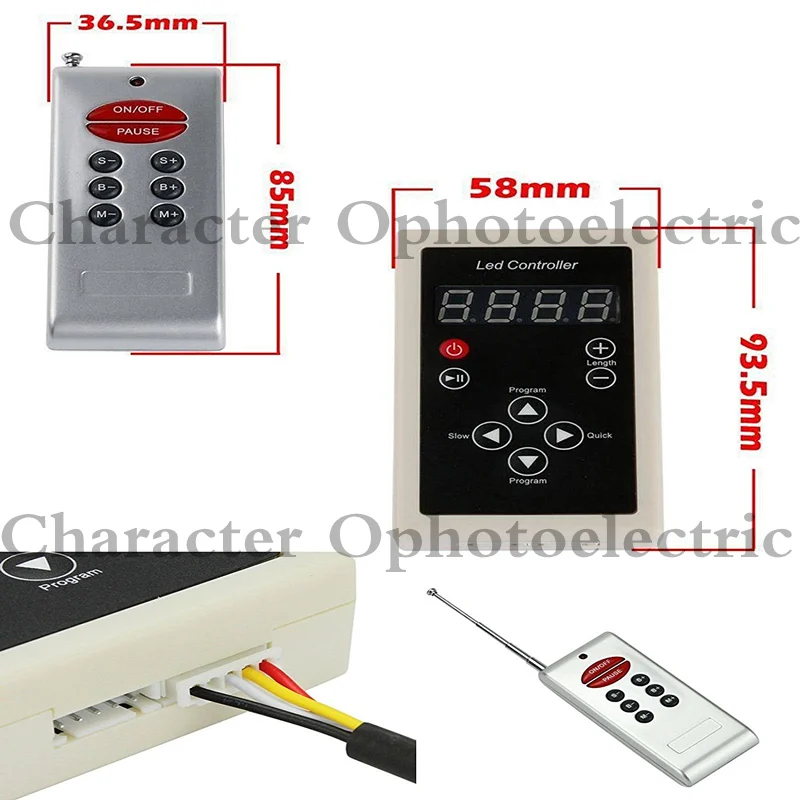 Tira de luces led RGB dream magic, luz flexible + controlador RF de programa 6803, 5m, DC12V, 5050 IC, IP67, resistente al agua, 133 SMD, 150LED - imagen 5