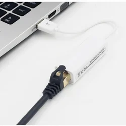 Adaptador Ethernet USB 2.0 a RJ45 Blanco para PC Portátil y tableta