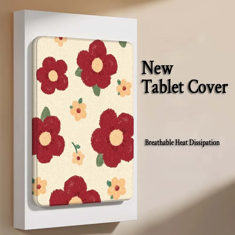 Flor de dibujos animados amor lindo para Xiaomi Redmi Mi Pad 2 4 5 6 6s 7 8 11 12,5 12,4 11,2 8,7 SE Pro Plus Max funda para tableta - imagen 4