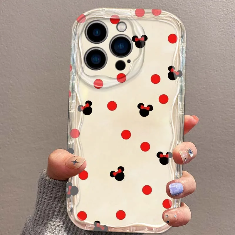 Funda Dot Mickey Mouse para iPhone XR 16 15 14 13 12 11 Pro Plus Max Mini Wave Oil funda de teléfono - imagen 4