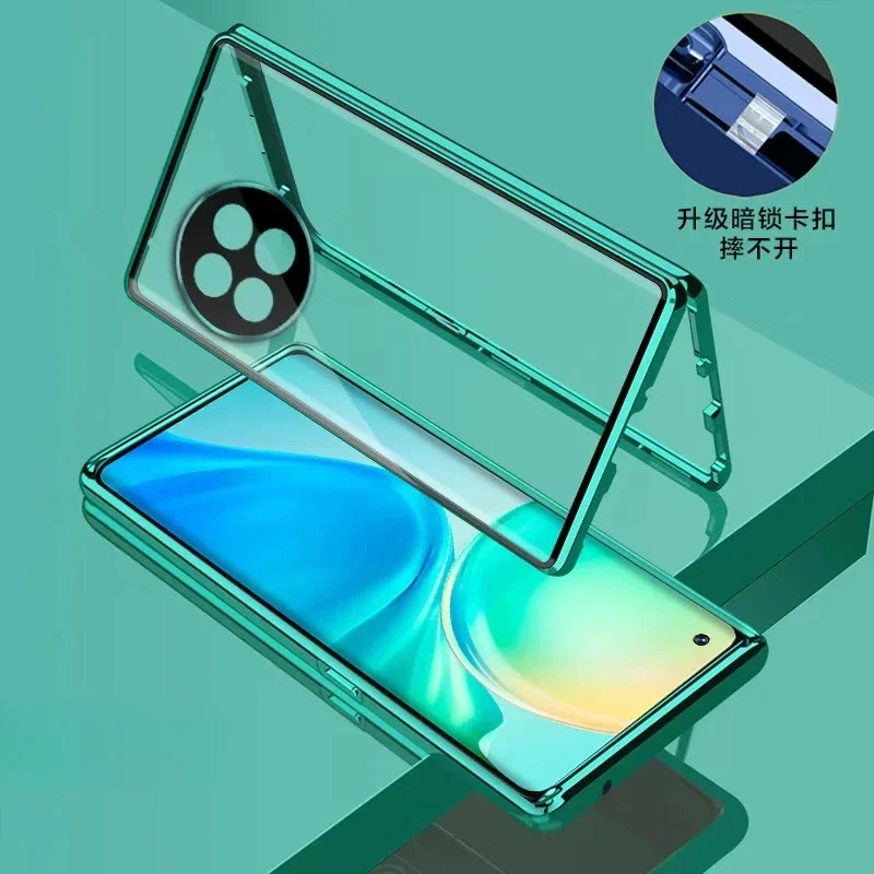 Para Oneplus 13R 13 funda de teléfono de vidrio templado de doble cara de adsorción magnética para One Plus ACE 5Pro 1 + 13R cubierta dura con marco de Metal - imagen 2