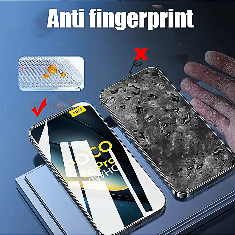 1-4 Uds vidrio Protector para Xiaomi Poco f6 Pro F5 F4 GT F3 protectores de pantalla de vidrio templado en Pocco Poxo Poko f6Pro f5Pro - imagen 5