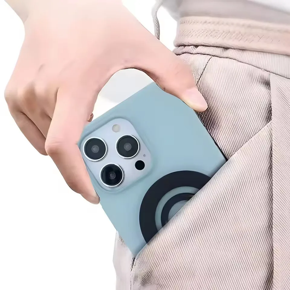 Anillo de dedo magnético Universal de silicona, soporte de teléfono con agarre Circular de imán fuerte de doble cara para IPhone, forma de anillo MagSafe - imagen 5