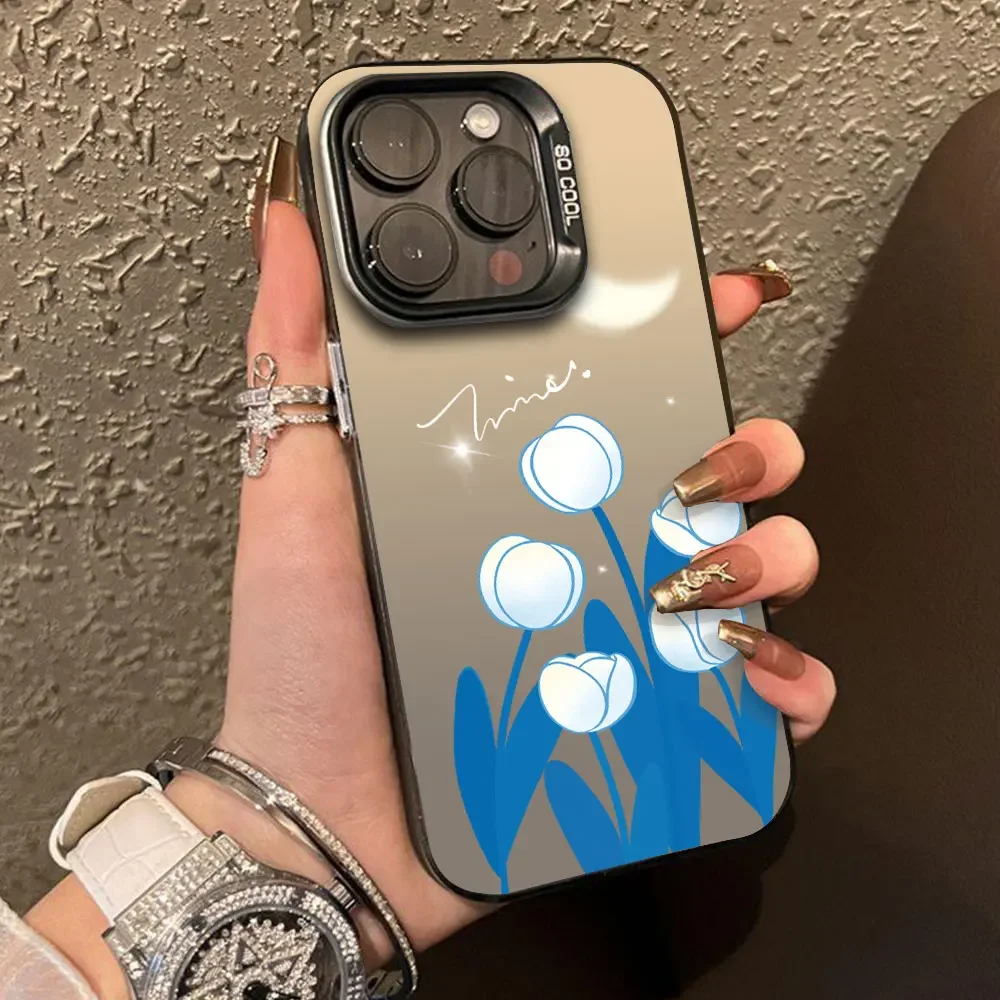 Funda de lujo con patrón de flores para iPhone 14, 15, 16, 13, 12, 11 Pro Max Plus, 7, 8, SE, 2020, 2022, 2023, XR, X, XS Max, 16Pro Max - imagen 4