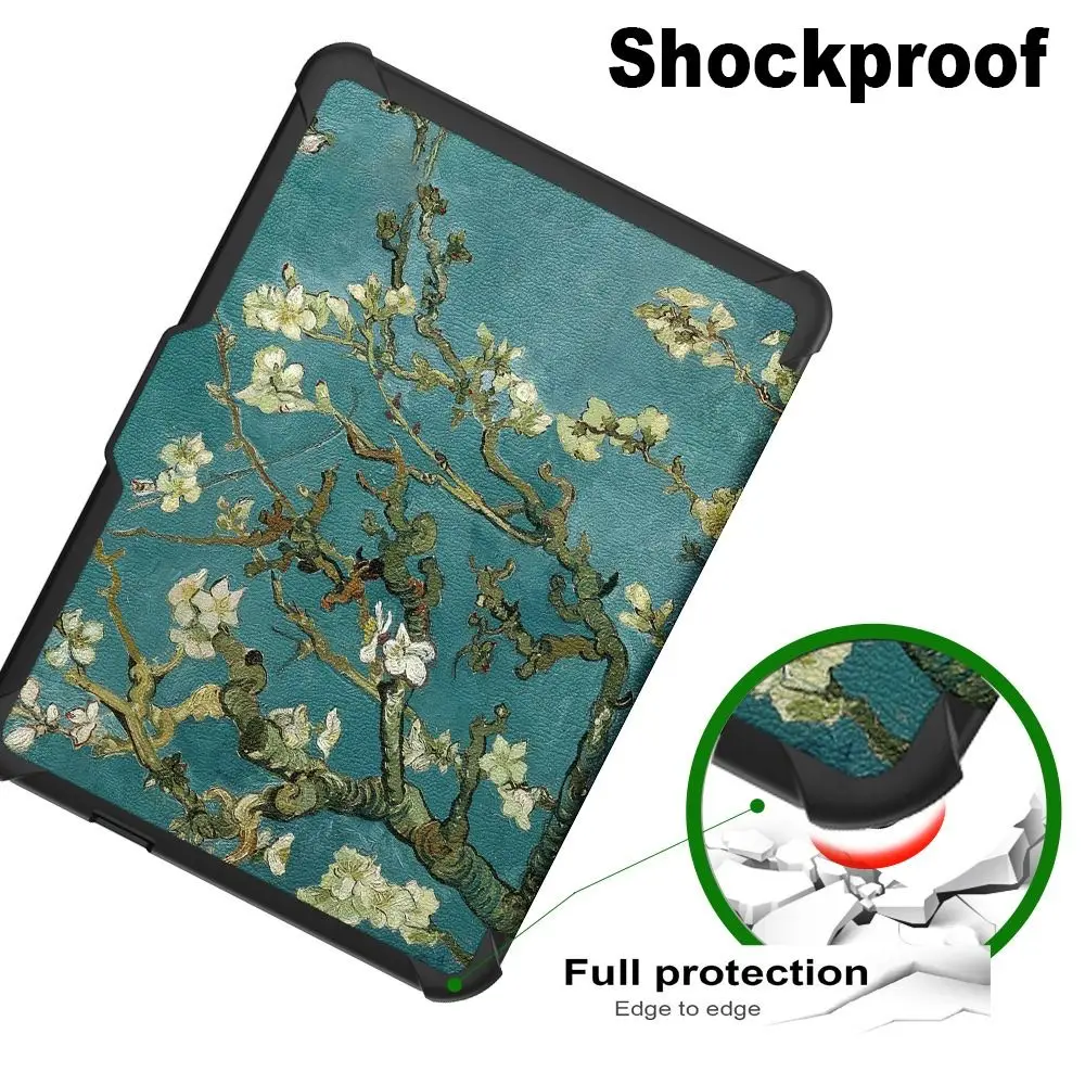 Funda tipo libro inteligente KoBo Clara HD 2018, Funda para lector de libros electrónicos de 6 pulgadas, Funda protectora a prueba de golpes, encendido/apagado automático - imagen 4