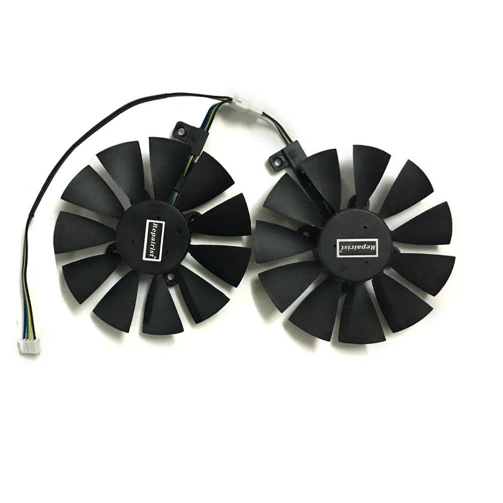GPU Enfriador de ventilador,Tarjeta de vídeo Ventilador de tarjeta gráfica,T129215BU,Para ASUS EX RX570 8G,Para ASUS DUAL RX480 O4G,Para ASUS DUAL GTX 1060 6G,Para ASUS DUAL GTX 1070 OC 8G,2 uds./Set