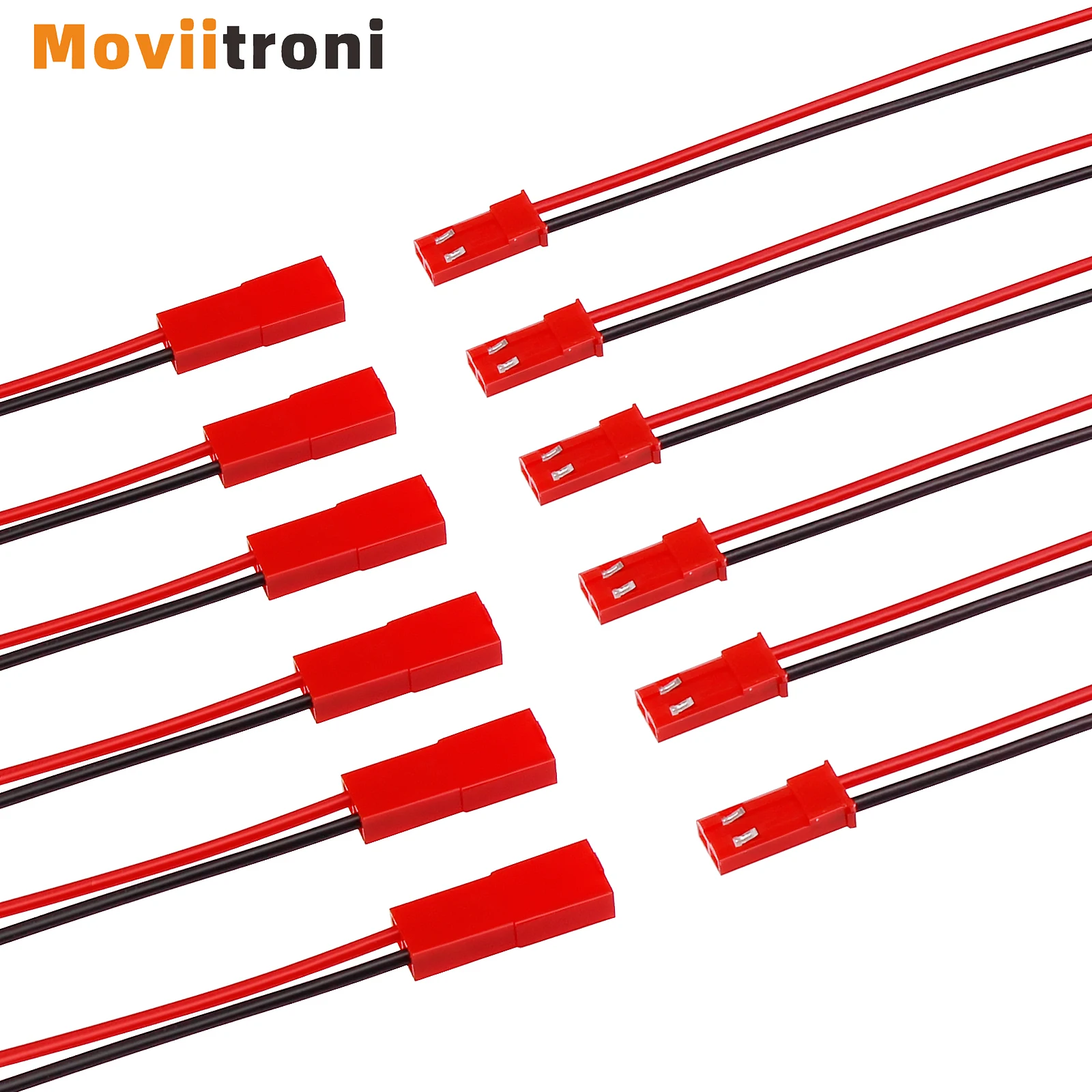 Conector de clavija JST de 200mm, Cable macho hembra 2P para juguetes RC, batería, helicóptero, bricolaje