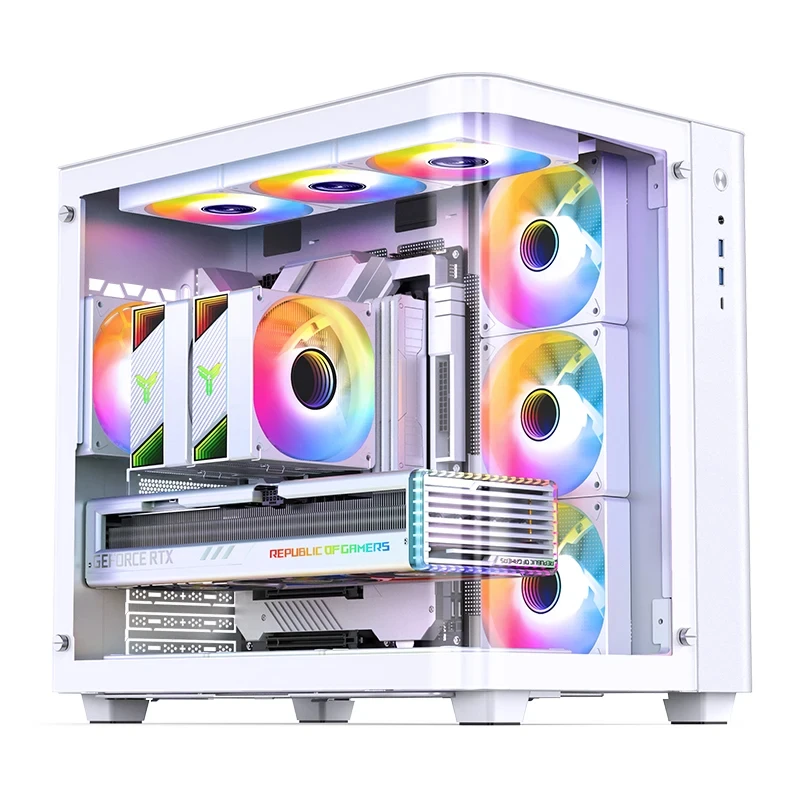 JONSBO-carcasa de ordenador TK-3, compatible con placa base ITX, M-ATX, ATX, fuente de alimentación ATX, tarjeta gráfica de menos de 420mm - imagen 4